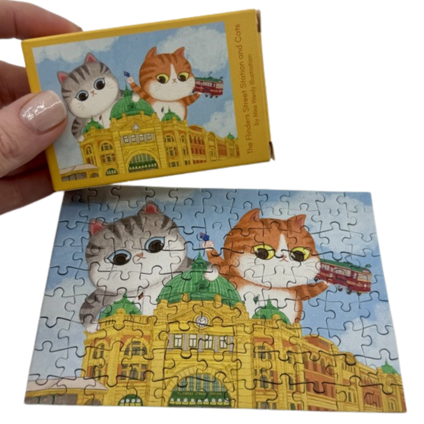 The Flinders Street Station and Cats Micro Puzzle – 99 Pieces
