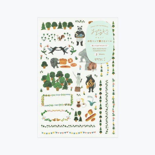 Planner Sticker – Yuru Log Animal 2 Sheet