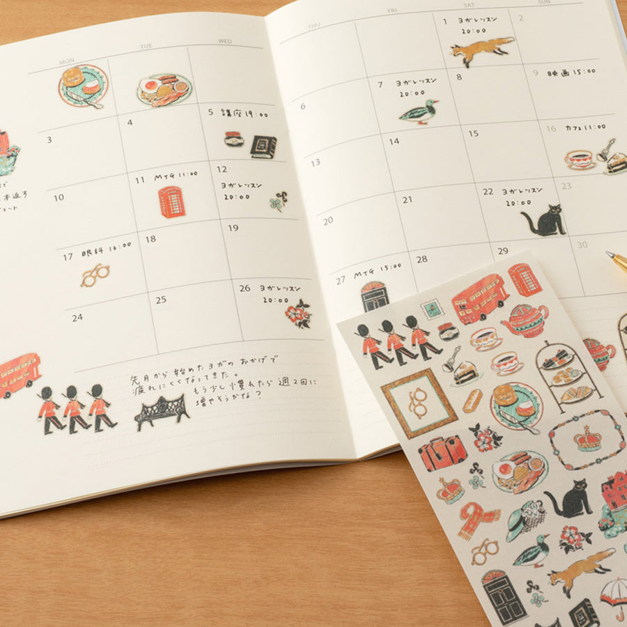 British Motifs Planner Sticker