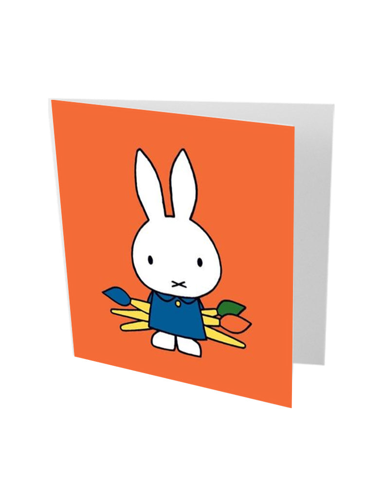 Miffy with Paintbrushes Greeting Card