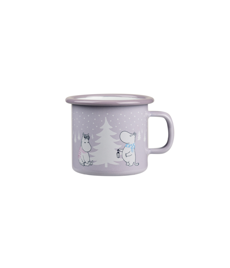 Moomin enamel mug Snowfall 2,5dl