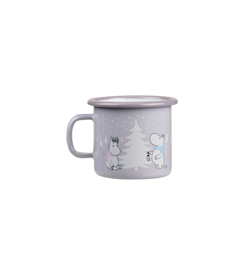 Moomin enamel mug Snowfall 2,5dl