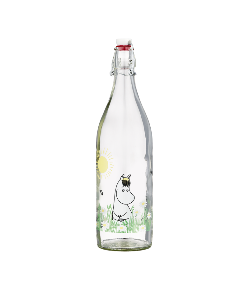 Moomin glass bottle Meadow 1L