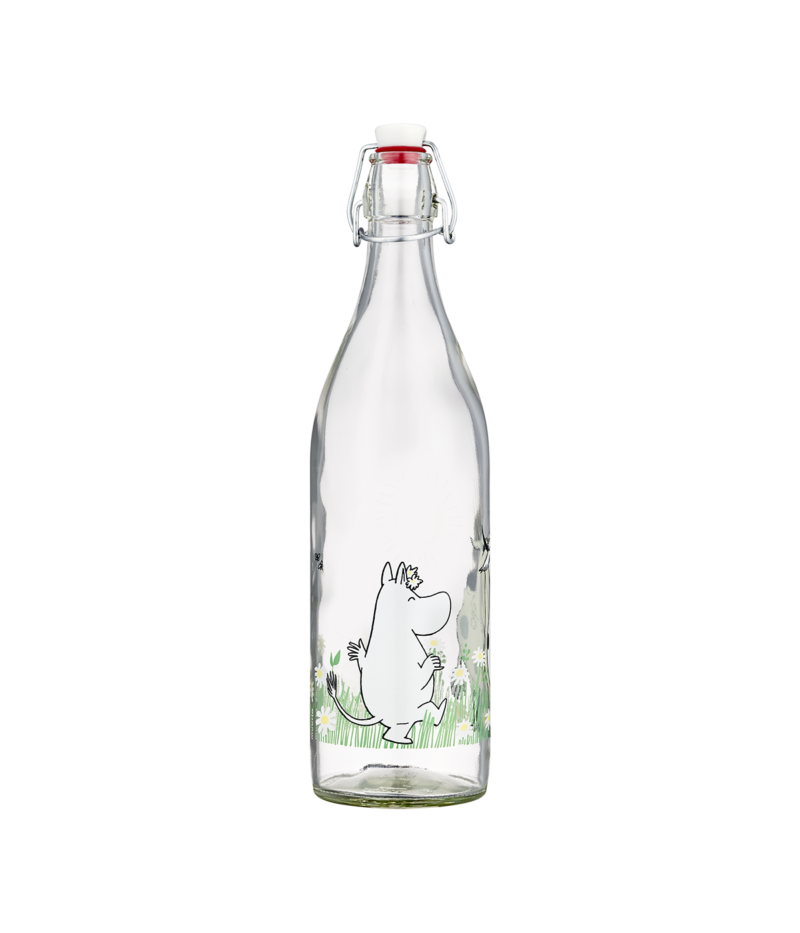 Moomin glass bottle Meadow 1L