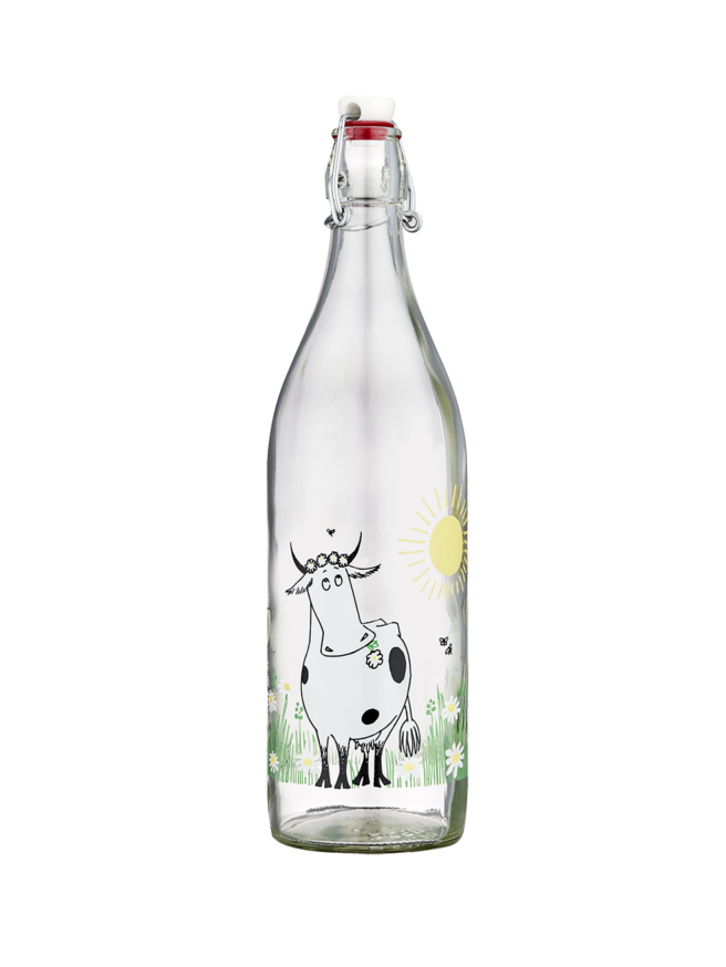 Moomin glass bottle Meadow 1L