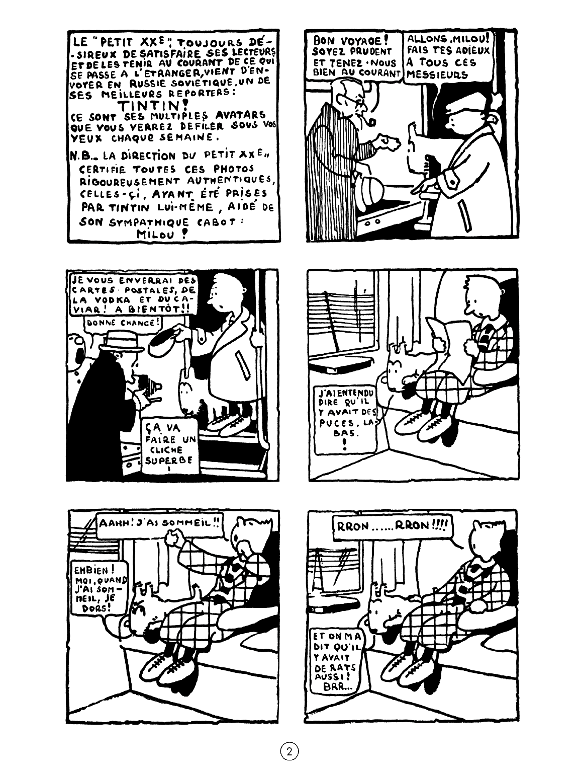 FRENCH ALBUM: Tintin Au Pays Des Soviets Book