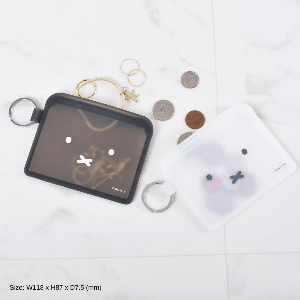 Miffy Face Flat Pouch Dark Grey