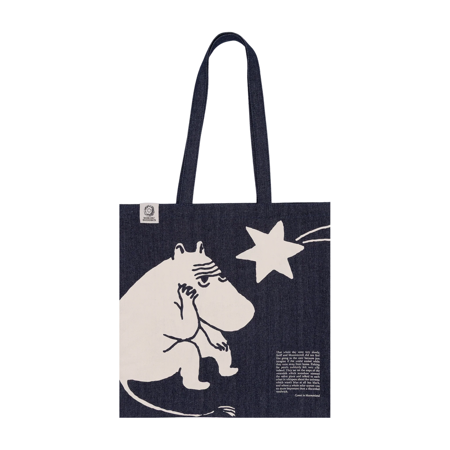Moomin Novels Denim Tote Bag