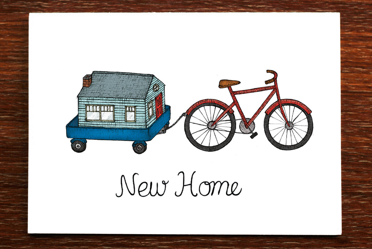 Home on a Bicycle – New Home Card