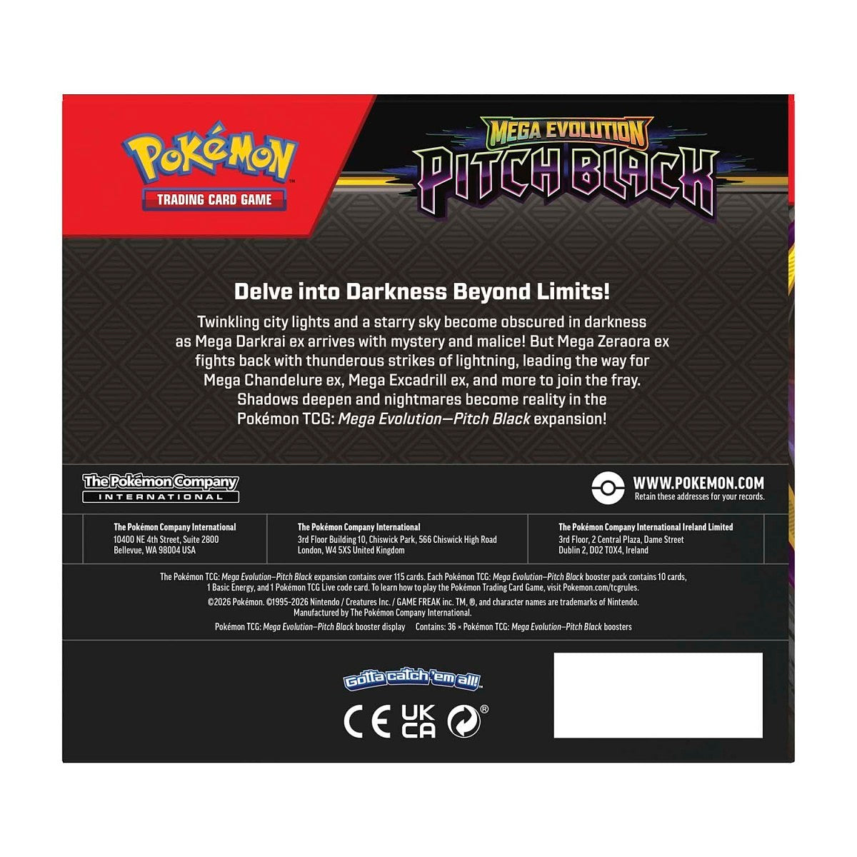 Pokémon TCG: Mega Evolution – Pitch Black Booster box