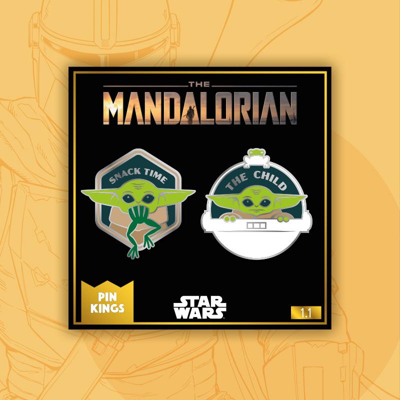 The Mandalorian Grogu Enamel Pin Badge Set