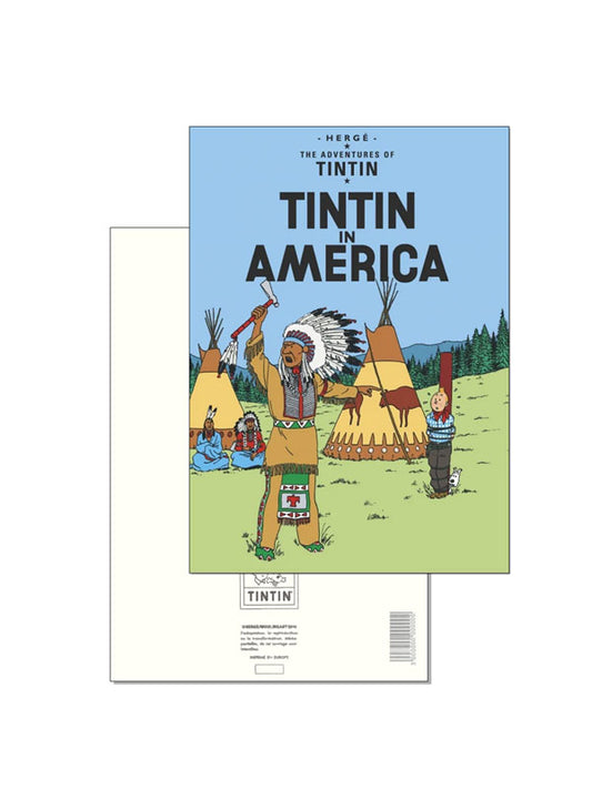 POSTCARD ENG COVER #03 - Tintin In America