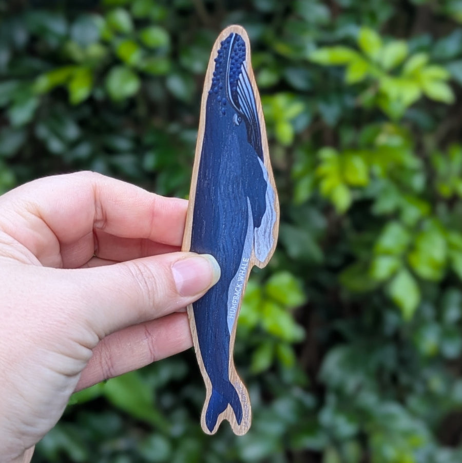 Humpback Whale Wooden Bookmark