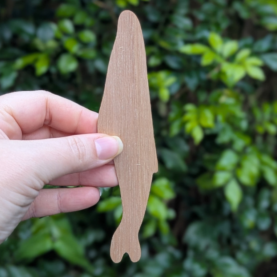 Humpback Whale Wooden Bookmark