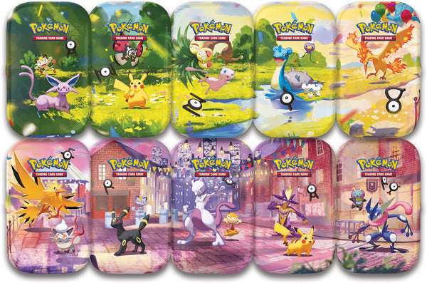 All 10 Pokémon TCG 30th Celebration Mini Tin designs