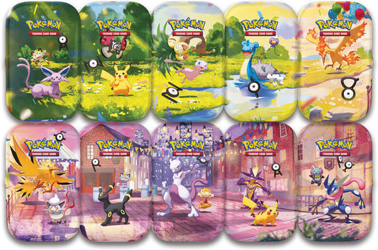 All 10 Pokémon TCG 30th Celebration Mini Tin designs