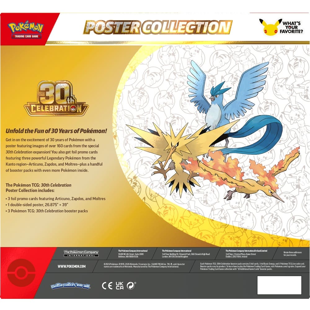 Pokemon Trading Card Game: 30th Celebration Poster Box