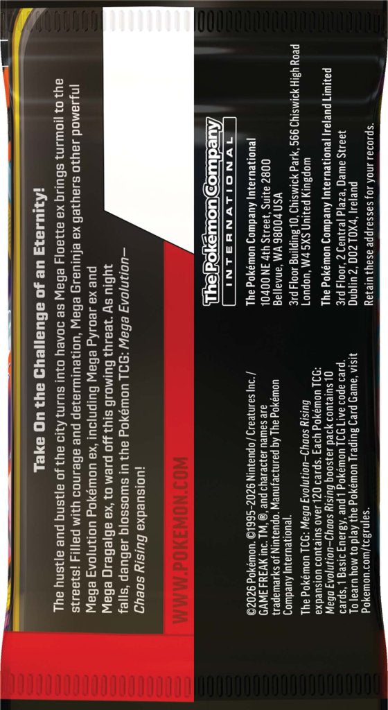 Pokémon TCG: Mega Evolution Chaos Rising Booster Pack