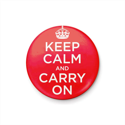 keep calm and carry on 25mm Pin Badge