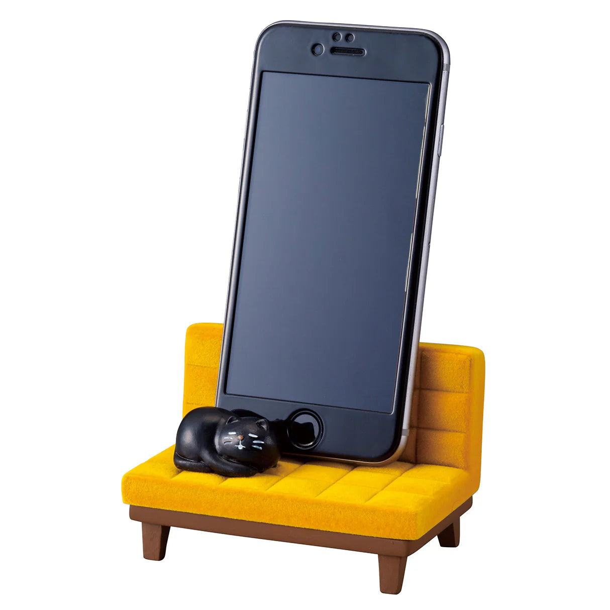 Decole Relaxed Cat Smartphone Stand - Yellow