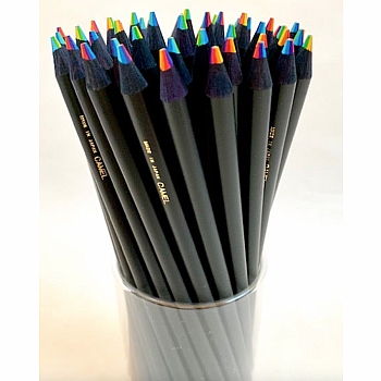 6 in 1 Black Rainbow Pencil