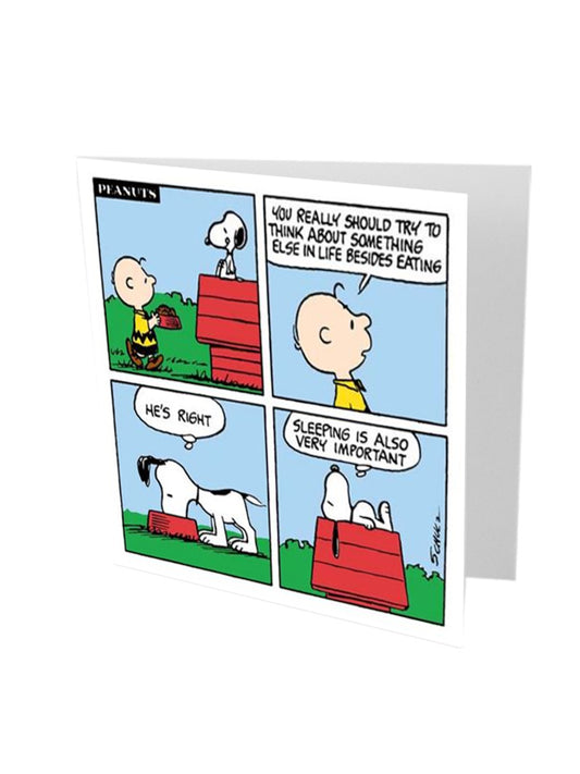 Snoopy Sleeping Greeting Card