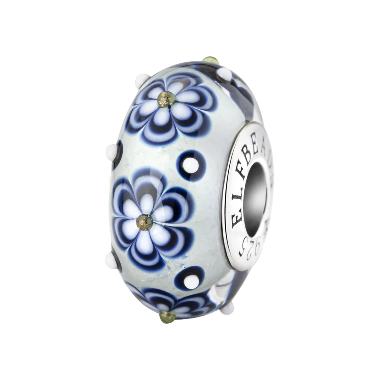Snowflake Roses Starlight bead