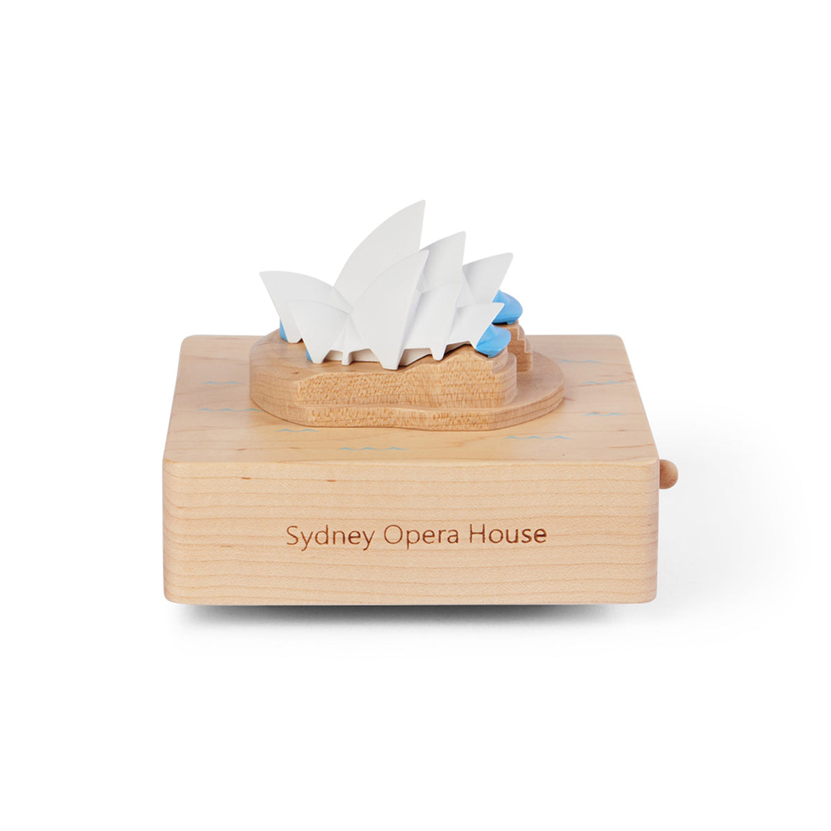 Sydney Opera House wooden music box front view