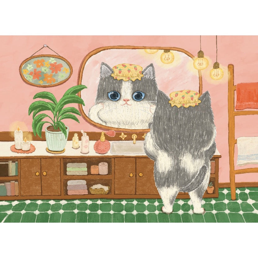 Cat in the Bathroom Micro 99-Piece Puzzle