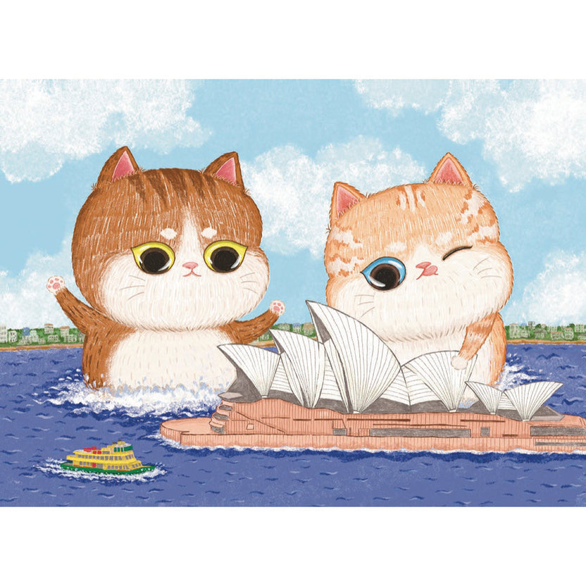 Sydney Opera House and Cats 500-Piece Puzzle