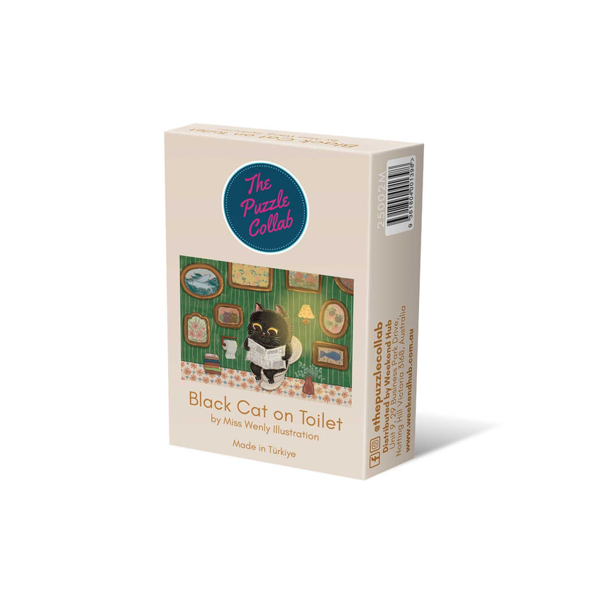 Black Cat on the Toilet Micro Puzzle – 99 Pieces