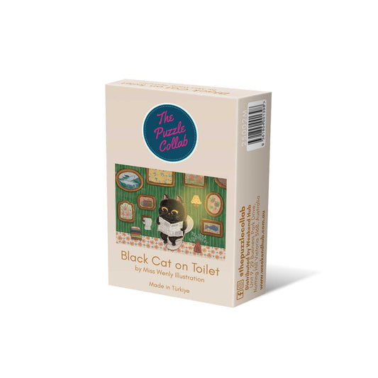 Black Cat on the Toilet Micro Puzzle – 99 Pieces