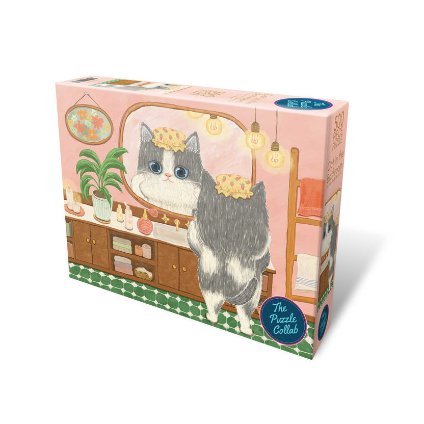 Cat in the Bathroom 500-Piece Puzzle