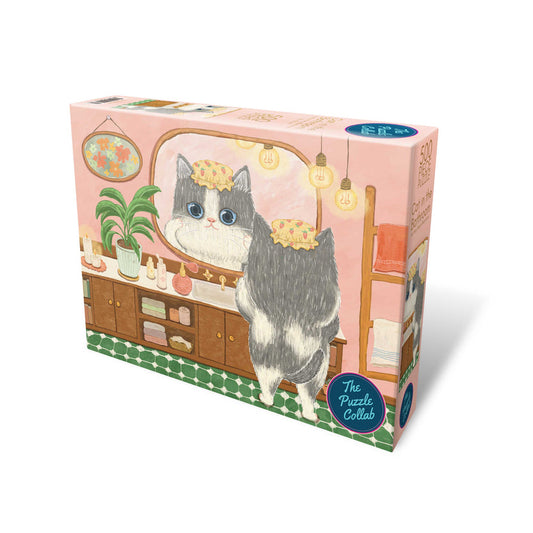 Cat in the Bathroom 500-Piece Puzzle