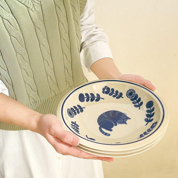 Fika Curry and Pasta Plate Navy 22cm detail
