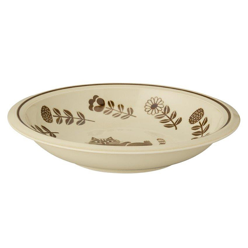 Fika Curry and Pasta Plate Brown 22cm side view