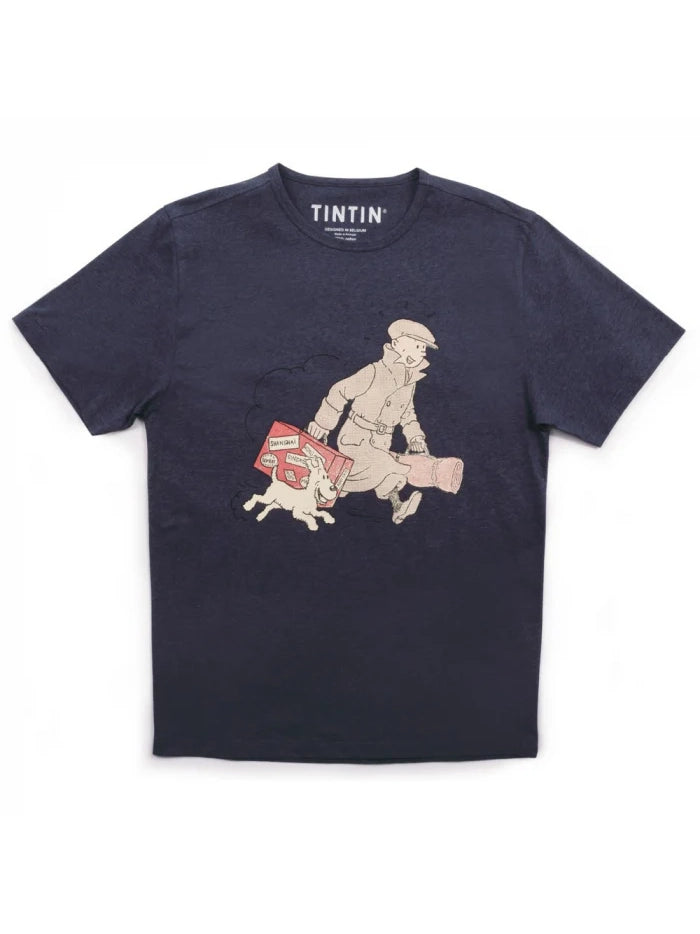 Tintin “Homecoming” Navy Blue Adult T-Shirt