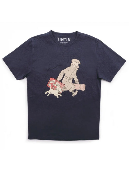 Tintin “Homecoming” Navy Blue Adult T-Shirt