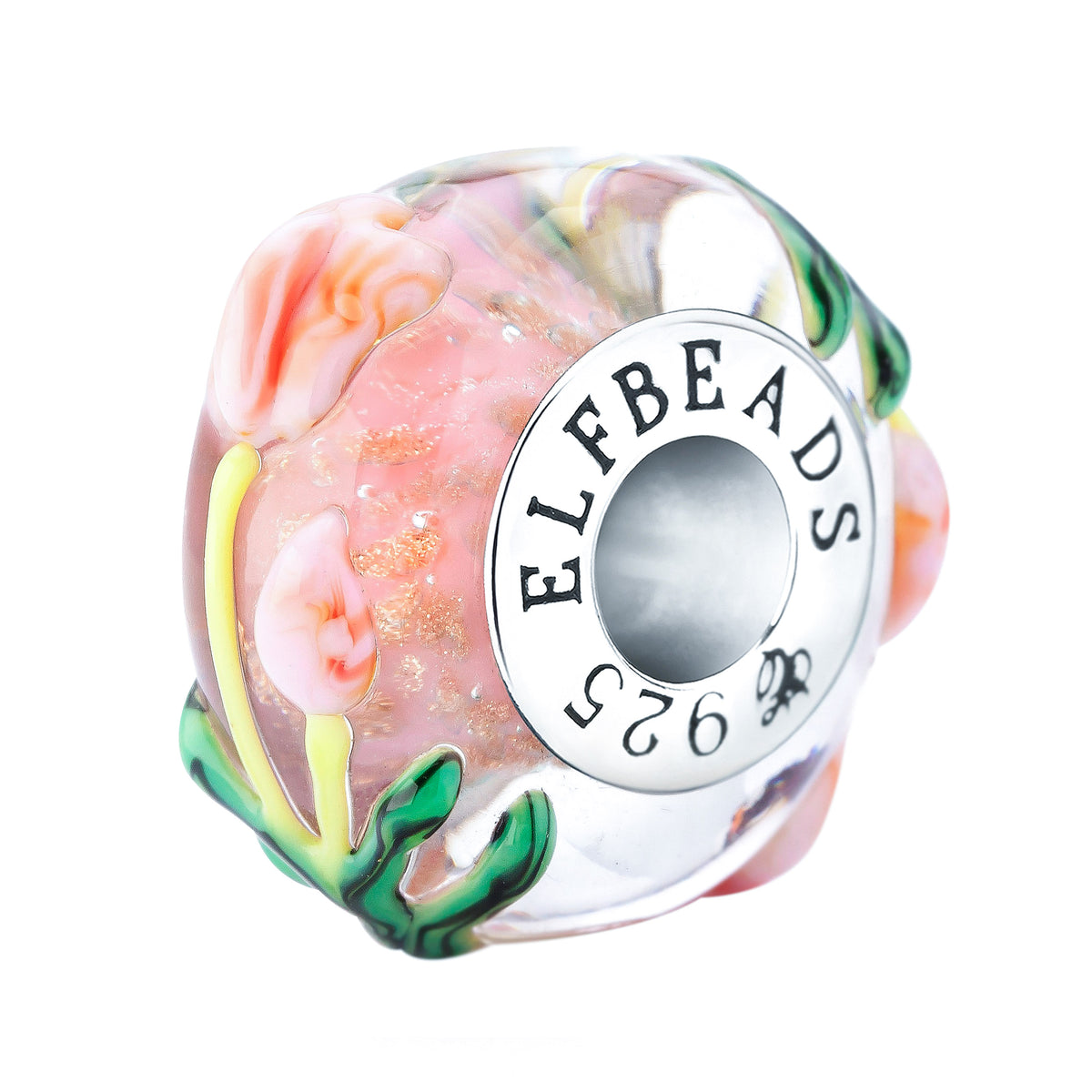 Tulips from the Heart Glass Bead