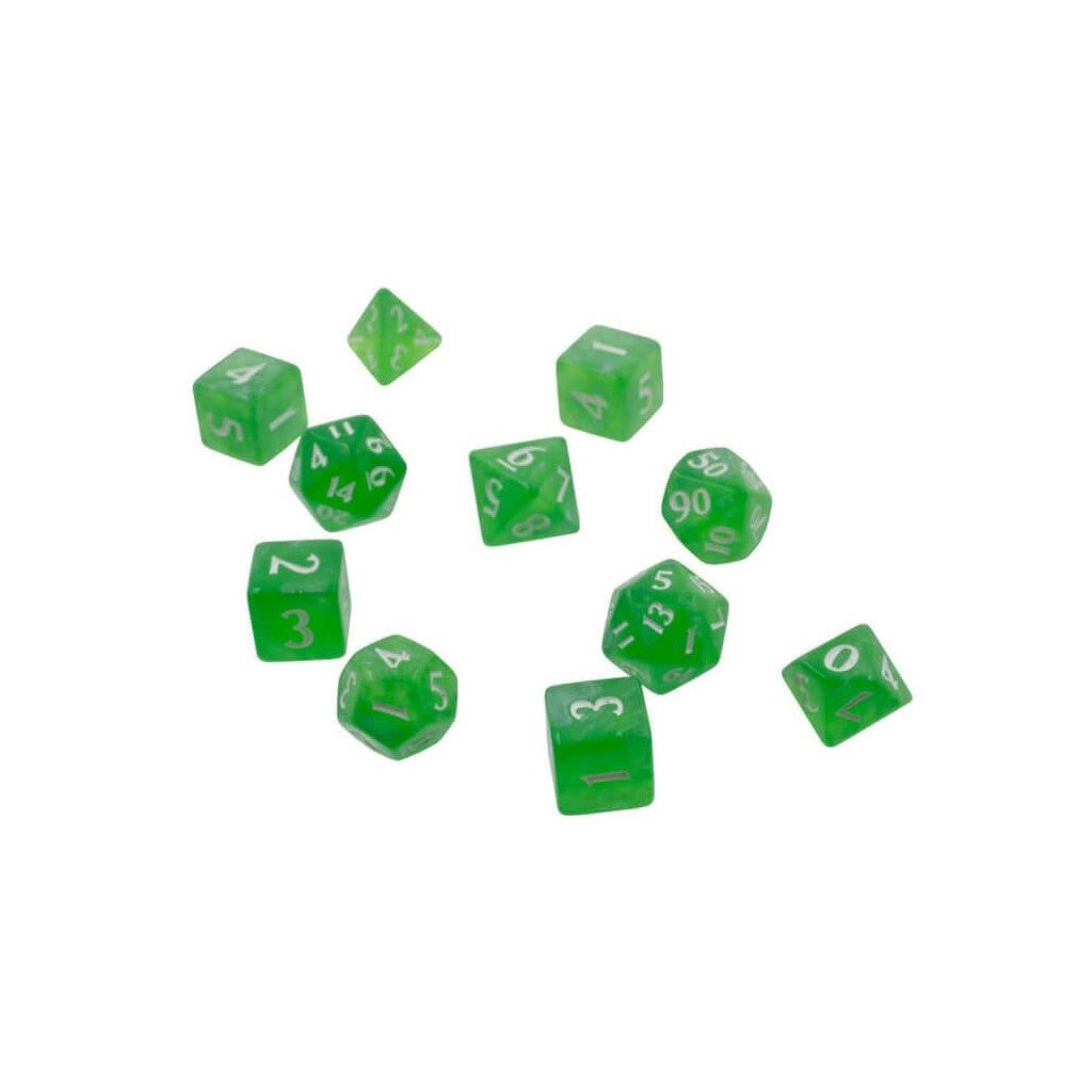 ECLIPSE 11 ROLEPLAY DICE SET LIME GREEN