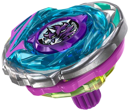 Delta Unicorn PO 3-60GU assembled turquoise and purple spinning top