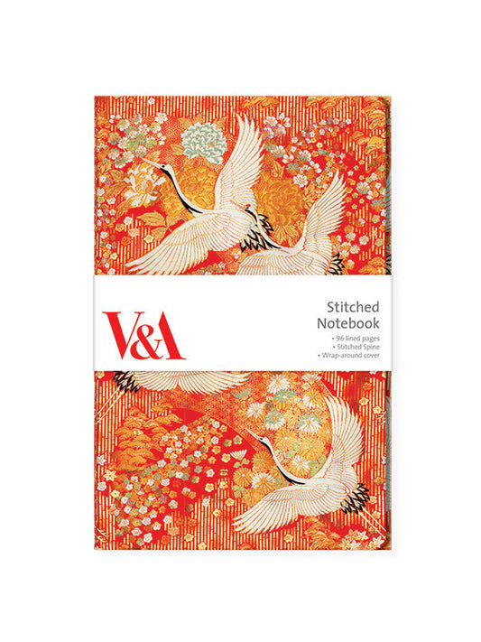 Kimono Cranes Stitched Notebook