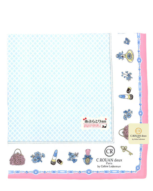 Paris Street Scene Handkerchief 43 × 43cm - Blue