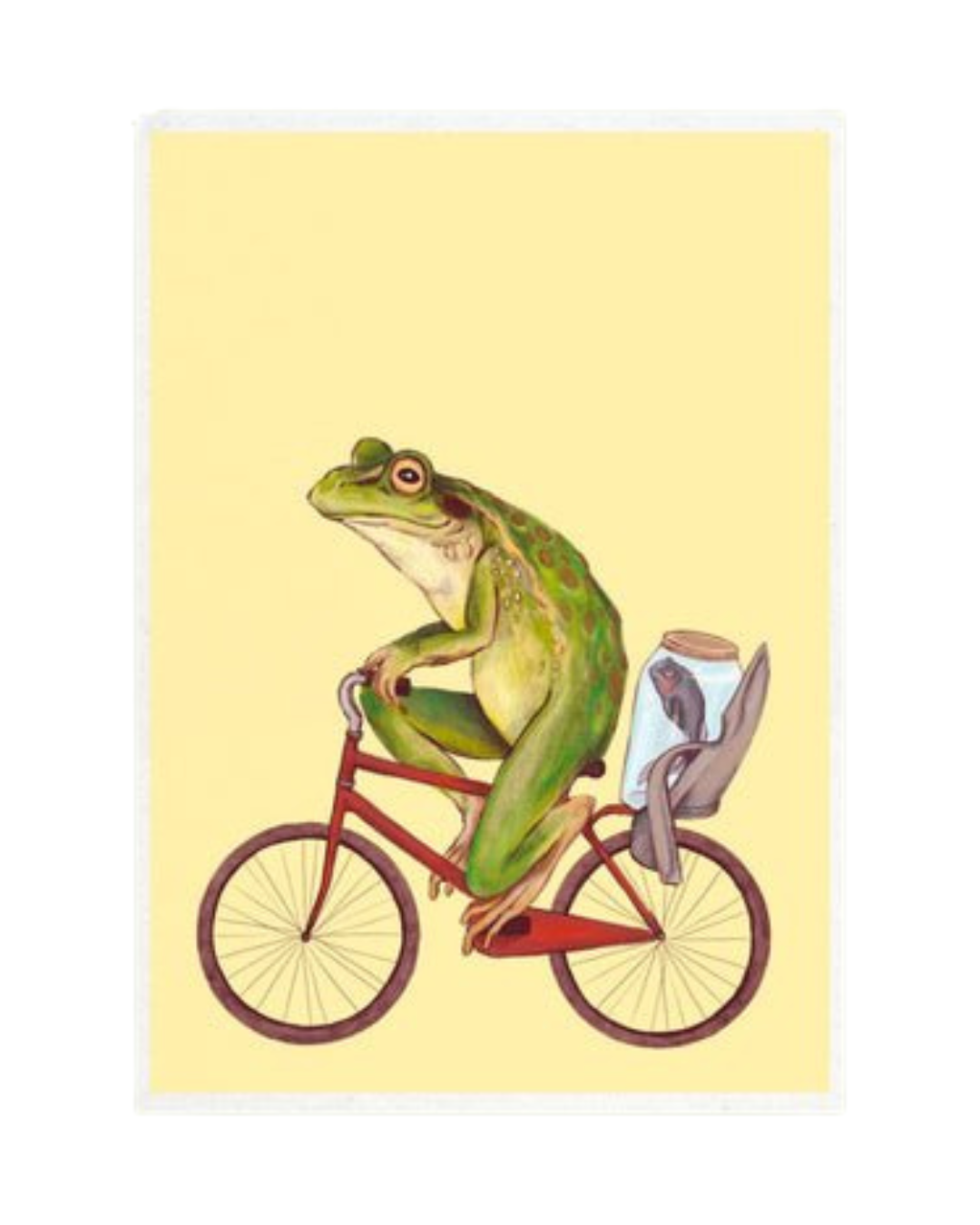 Art Print - Bicycle Frog - wall art (A5)