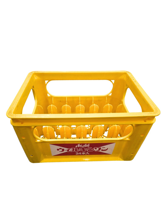 Asahi Wilkinson Sparkling Bottle Crate - Yellow H:24cm