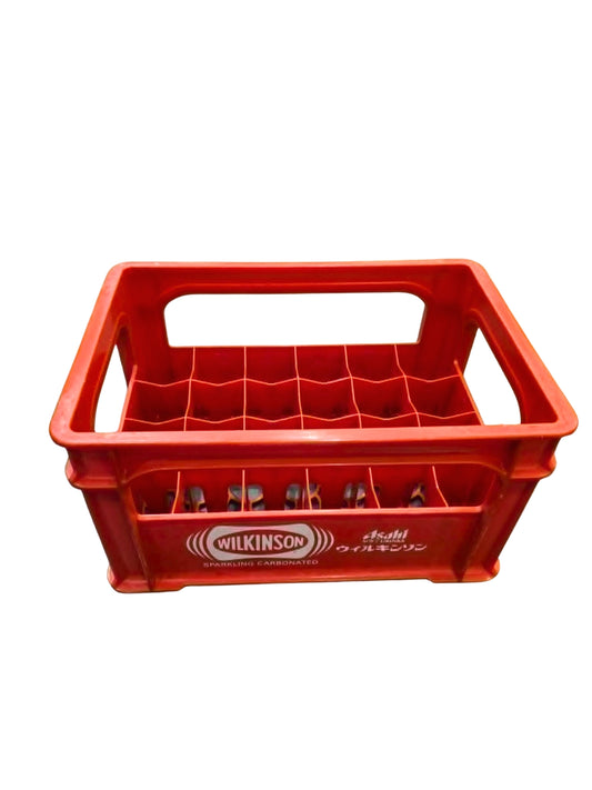 Asahi Tansan Sparkling Bottle Crate - Red H:22cm