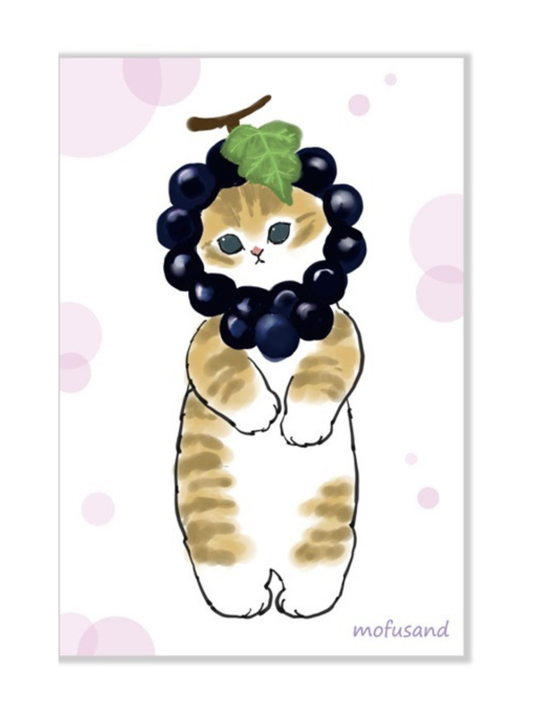 Mofusand Postcard - Grape