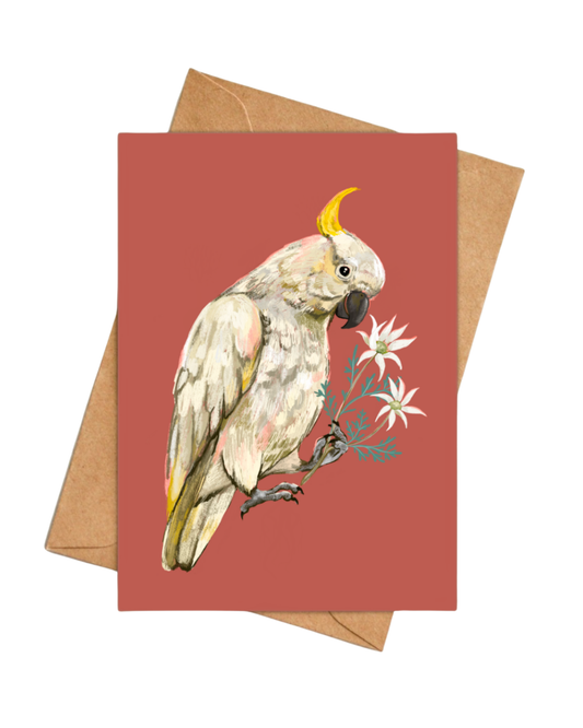 Cockatoo greeting card