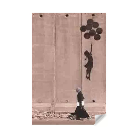 Banksy Balloons In Gaza Poster 42 x 59cm