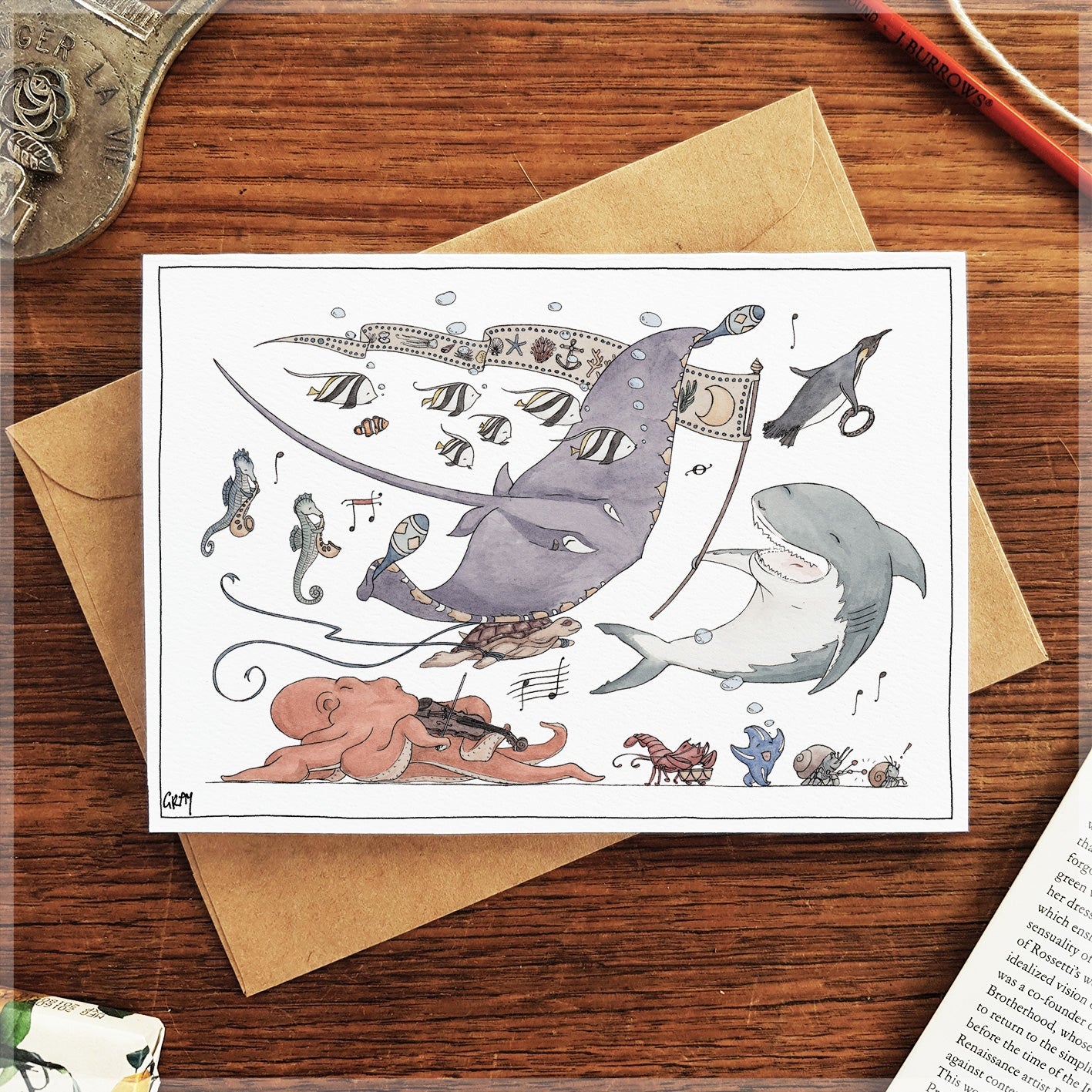 Winter Parade - greeting card